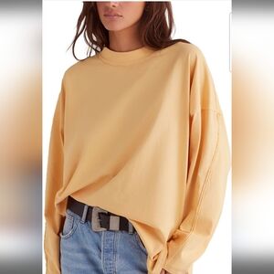 NWT Free People Long Sleeve Tee Top L